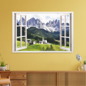 Panoramisch uitzicht van de berg van uw huis door  canvas afdruk (Insitu (Woonkamer))
