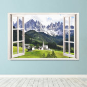 Panoramisch uitzicht van de berg van uw huis door  canvas afdruk (Insitu (Houten vloer))