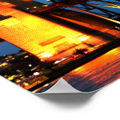 Panoramisch uitzicht van de brug van Sydney Harbou Poster (Hoek)