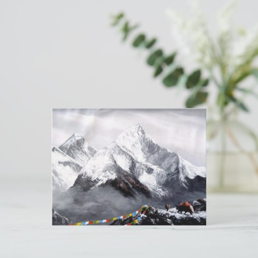 Panoramisch Uitzicht van de Everest Mountain Briefkaart (Staand voorkant)