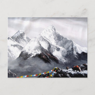 Panoramisch Uitzicht van de Everest Mountain Briefkaart