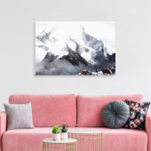 Panoramisch Uitzicht van de Everest Mountain Canvas Afdruk (Insitu (Woonkamer))