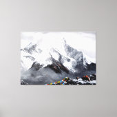 Panoramisch Uitzicht van de Everest Mountain Canvas Afdruk (Voorkant)