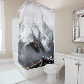 Panoramisch Uitzicht van de Everest Mountain Douchegordijn (In situ)