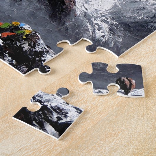 Panoramisch Uitzicht van de Everest Mountain Legpuzzel (Zijkant)