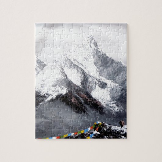 Panoramisch Uitzicht van de Everest Mountain Legpuzzel (Verticaal)