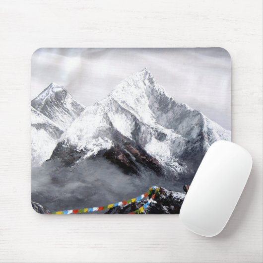 Panoramisch Uitzicht van de Everest Mountain Muismat (Met muis)