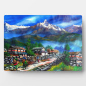 Panoramisch Uitzicht van de Everest Mountain Nepal Fotoplaat (voorkant)