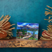 Panoramisch Uitzicht van de Everest Mountain Nepal Fotoplaat (Zijkant)