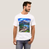Panoramisch Uitzicht van de Everest Mountain Nepal T-shirt (Voorkant volledig)
