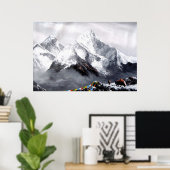 Panoramisch Uitzicht van de Everest Mountain Poster (Thuiskantoor)