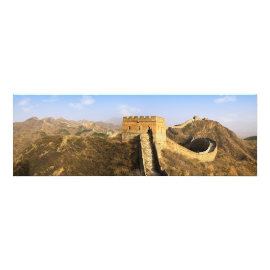 Panoramisch uitzicht van de Grote Muur, China 2 Foto Afdruk (Voorkant)