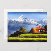 Panoramisch Uitzicht van de prachtige Everest Moun Briefkaart (Voorkant / Achterkant)
