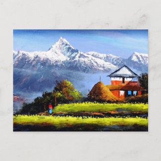Panoramisch Uitzicht van de prachtige Everest Moun Briefkaart