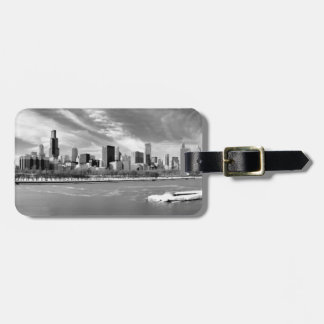 Panoramisch uitzicht van de skyline van Chicago in Bagagelabel