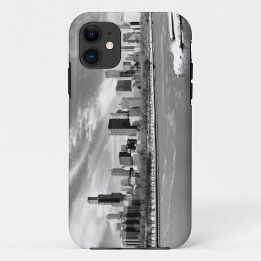 Panoramisch uitzicht van de skyline van Chicago in Case-Mate iPhone Case (Achterkant)