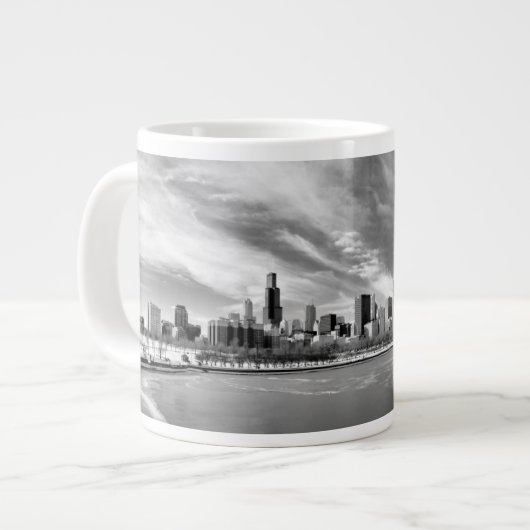 Panoramisch uitzicht van de skyline van Chicago in Grote Koffiekop (Links)