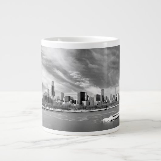 Panoramisch uitzicht van de skyline van Chicago in Grote Koffiekop (Voorkant)