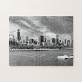 Panoramisch uitzicht van de skyline van Chicago in Legpuzzel (Horizontaal)