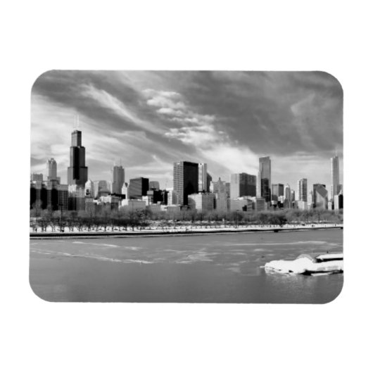 Panoramisch uitzicht van de skyline van Chicago in Magneet (Horizontaal)