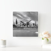 Panoramisch uitzicht van de skyline van Chicago in Vierkante Klok (Huis)