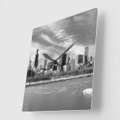 Panoramisch uitzicht van de skyline van Chicago in Vierkante Klok (Hoek)