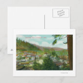 Panoramisch Uitzicht van de stad Dunsmuir, CA Briefkaart (Voorkant / Achterkant)