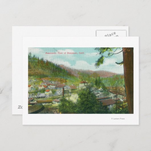 Panoramisch Uitzicht van de stad Dunsmuir, CA Briefkaart (Voorkant / Achterkant)
