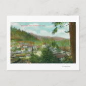 Panoramisch Uitzicht van de stad Dunsmuir, CA Briefkaart (Voorkant)