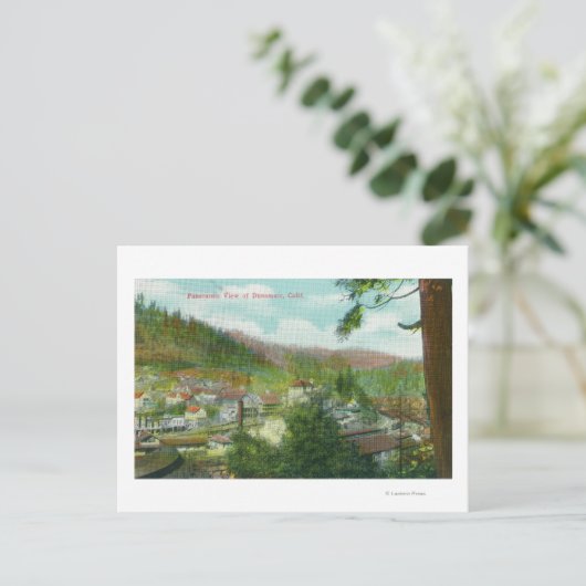 Panoramisch Uitzicht van de stad Dunsmuir, CA Briefkaart (Staand voorkant)