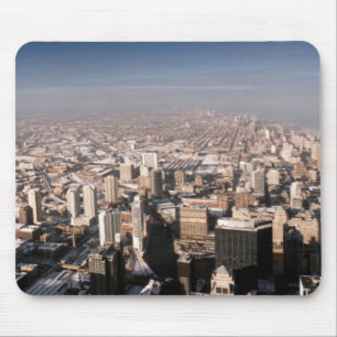 Panoramisch uitzicht van de stad muismat
