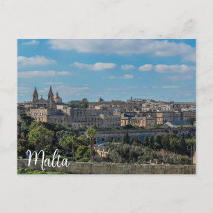 Panoramisch uitzicht van de stad Valletta op Malta Briefkaart