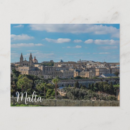 Panoramisch uitzicht van de stad Valletta op Malta Briefkaart (Voorkant)
