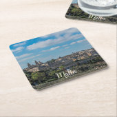 Panoramisch uitzicht van de stad Valletta op Malta Kartonnen Onderzetters (Schuin)