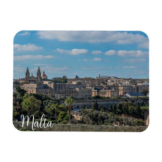 Panoramisch uitzicht van de stad Valletta op Malta Magneet (Horizontaal)
