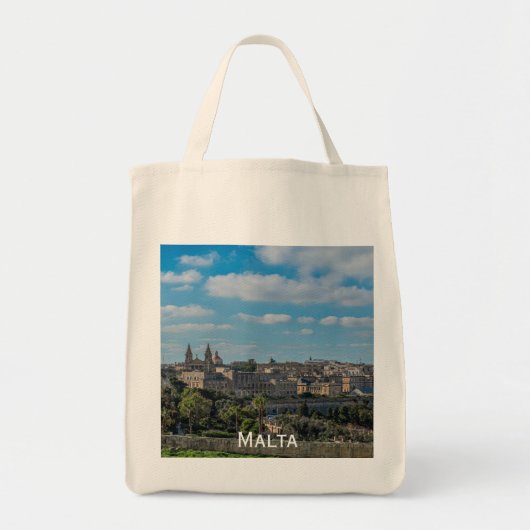 Panoramisch uitzicht van de stad Valletta op Malta Tote Bag (Voorkant)