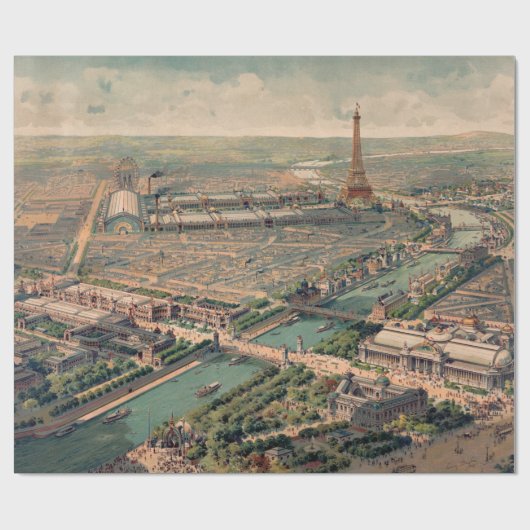 Panoramisch uitzicht van de Universele Verklaring Cadeaupapier (Vlak)