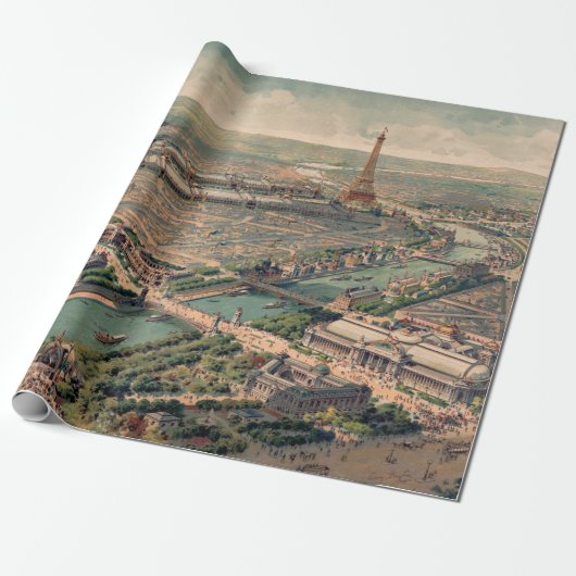 Panoramisch uitzicht van de Universele Verklaring Cadeaupapier (Uitgerold)