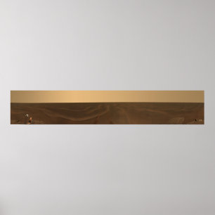 Panoramisch uitzicht van de vlakten van Meridiani Poster