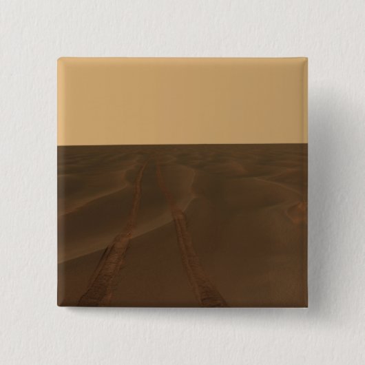 Panoramisch uitzicht van de vlakten van Meridiani Vierkante Button 5,1 Cm (Voorkant)