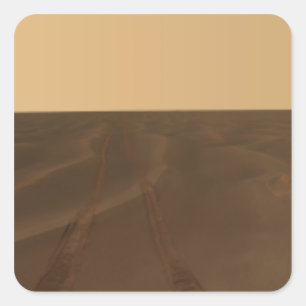 Panoramisch uitzicht van de vlakten van Meridiani Vierkante Sticker