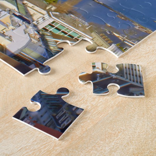 Panoramisch uitzicht van de waterstraal van Genève Legpuzzel (Zijkant)