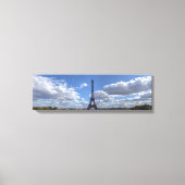 Panoramisch uitzicht van Eiffeltoren uit Trocadero Canvas Afdruk (Voorkant)