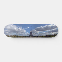 Panoramisch uitzicht van Eiffeltoren uit Trocadero Persoonlijk Skateboard