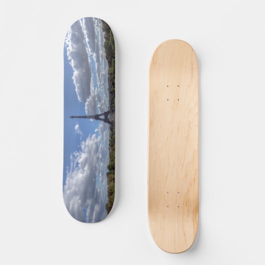 Panoramisch uitzicht van Eiffeltoren uit Trocadero Persoonlijk Skateboard (Voorkant)