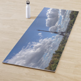 Panoramisch uitzicht van Eiffeltoren uit Trocadero Yogamat