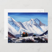 Panoramisch Uitzicht van Everest Mountain Base Cam Briefkaart (Voorkant / Achterkant)