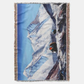 Panoramisch Uitzicht van Everest Mountain Base Cam Deken (Voorkant Verticaal)