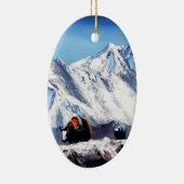 Panoramisch Uitzicht van Everest Mountain Base Cam Keramisch Ornament (Rechts)