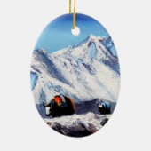 Panoramisch Uitzicht van Everest Mountain Base Cam Keramisch Ornament (Achterkant)